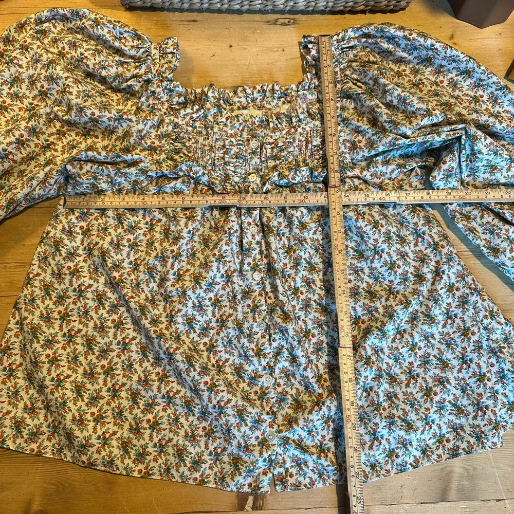 Doen Claudette Top in Creme Fleurs D’Avignon - Picture 8 of 8